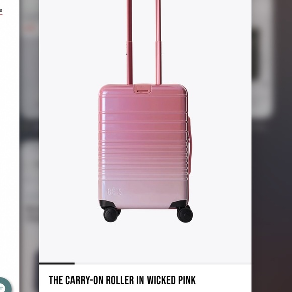 Limited edition Beis Wicked Glinda Carry-On roller pink - Picture 1 of 16